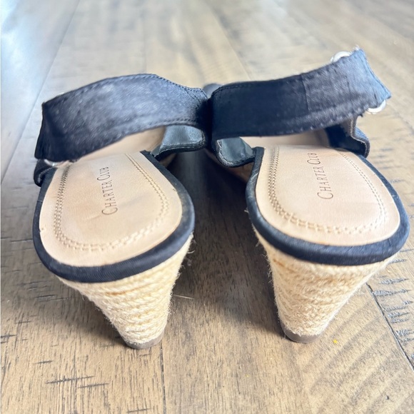 Charter Club Black Slingback Sandals Peep-Toe - Picture 4 of 6